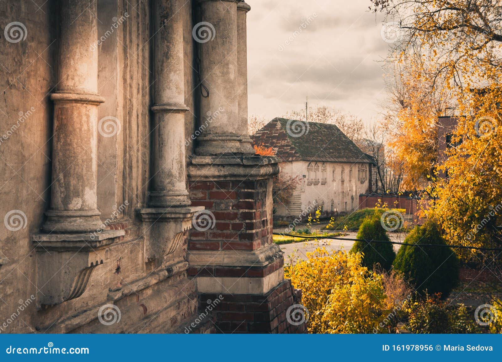 monastery yard with the new refectory, simonov monastery, moscow, russia