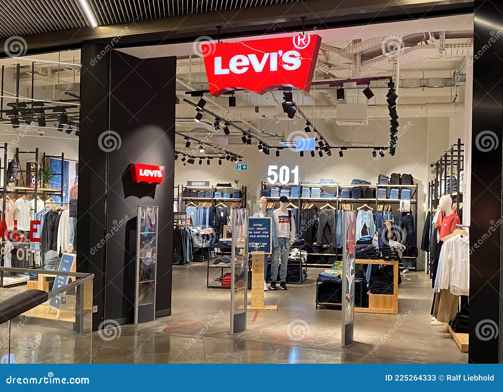 View on Store Entrance with Logo Lettering of Levis Jeans in German  Shopping Mall Editorial Stock Photo - Image of jeans, label: 225264333