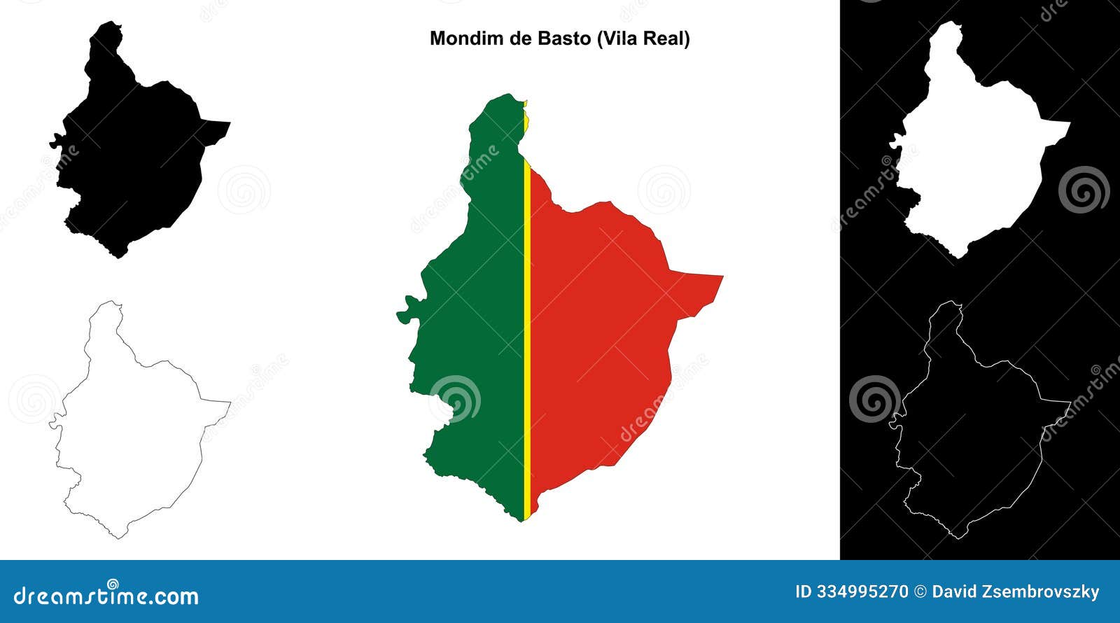 mondim de basto outline map