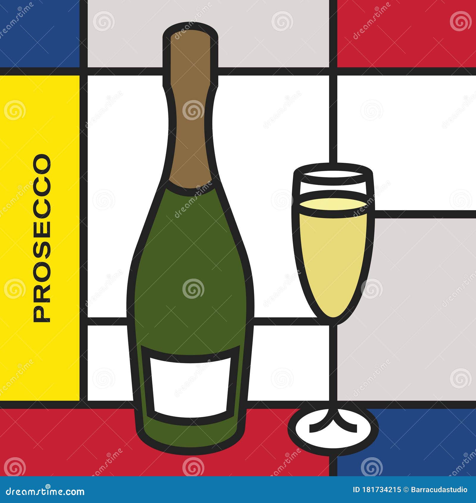 Bottle Prosecco Stock Illustrations 250 Bottle Prosecco Stock