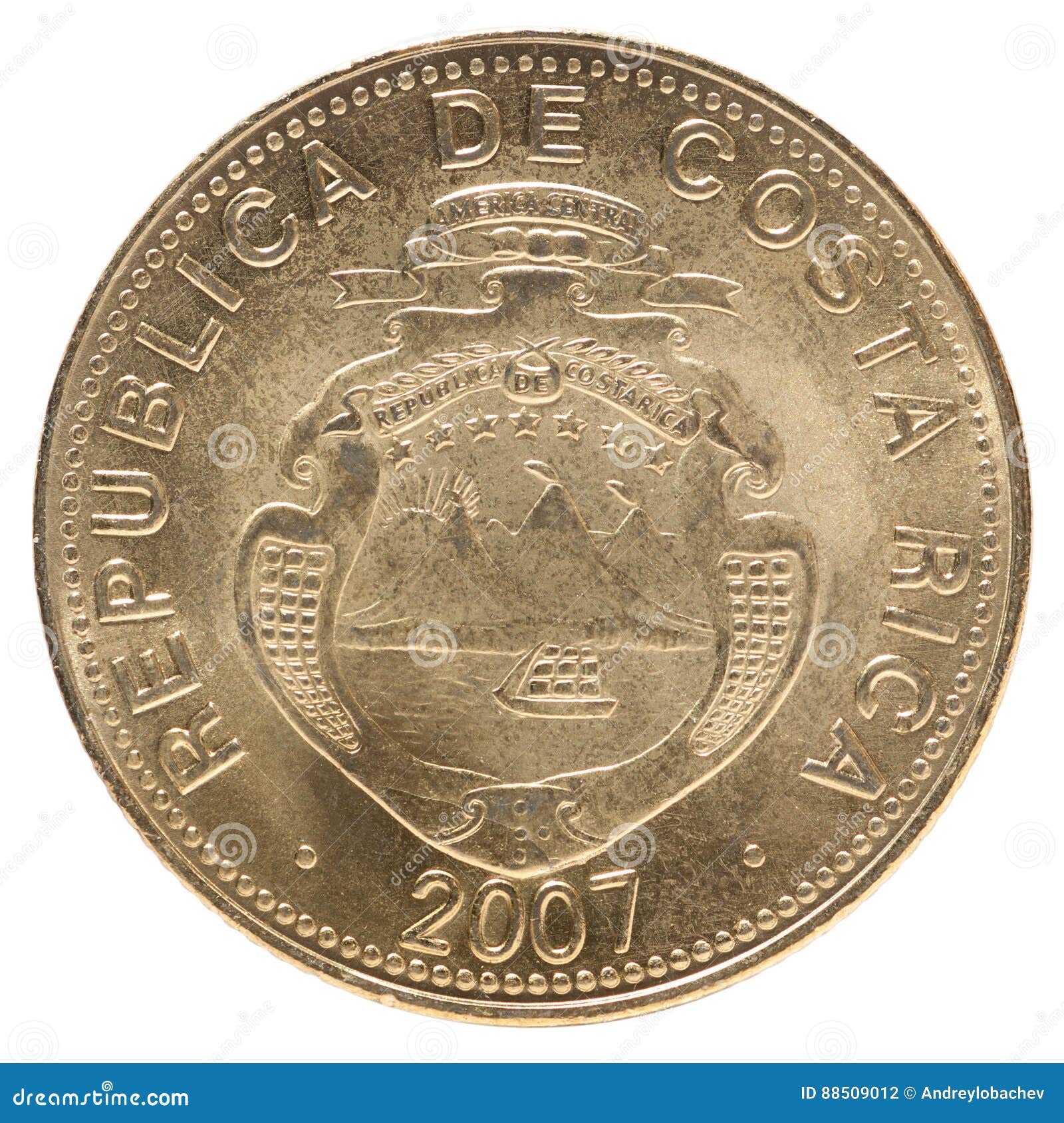 Moneda Costa Rica foto de archivo. Imagen de divisa, central 88509012