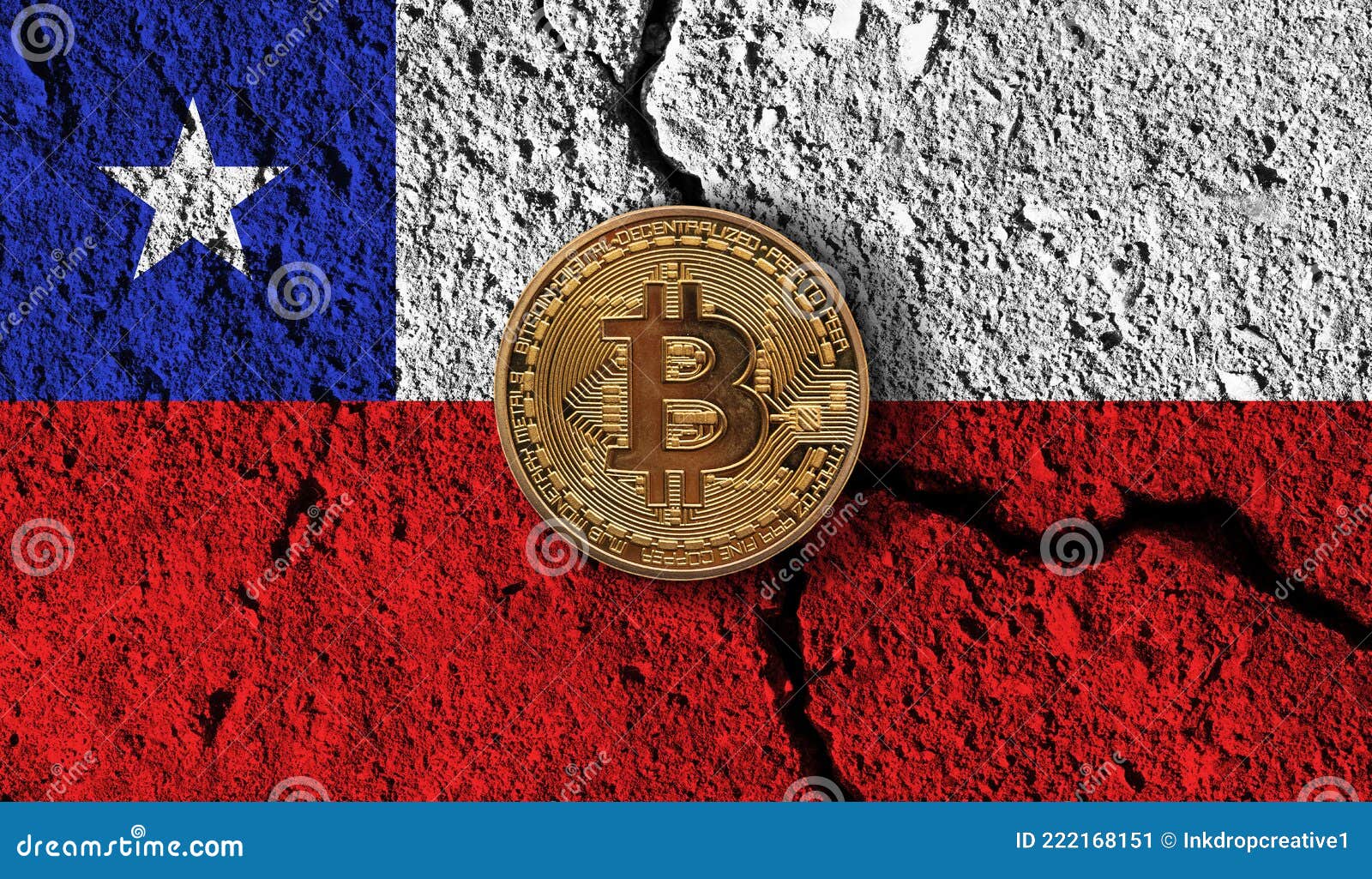 Moneda De Moneda De Criptografía De Bitcoin Con Bandera Chile Rota.  Restricciones Criptográficas Imagen de archivo - Imagen de roto, problema:  222168151