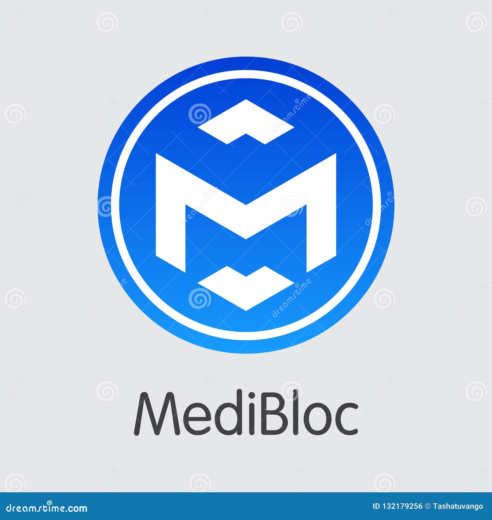 Moneda De Digitaces, Medibloc MED Virtual Currency Icon Ilustración