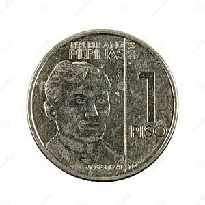Moneda De 2018 En Peso Filipino Aislada De Fondo Blanco Foto De Archivo 