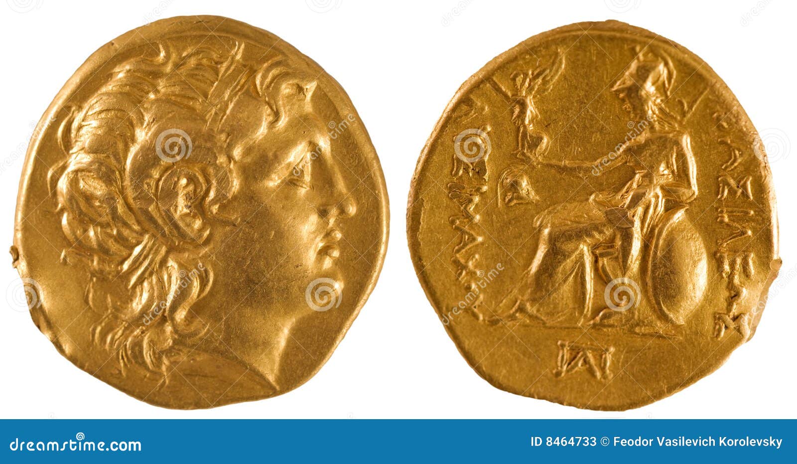 Moneda De Oro De Grecia Antigua. Fotos de archivo Imagen 8464733