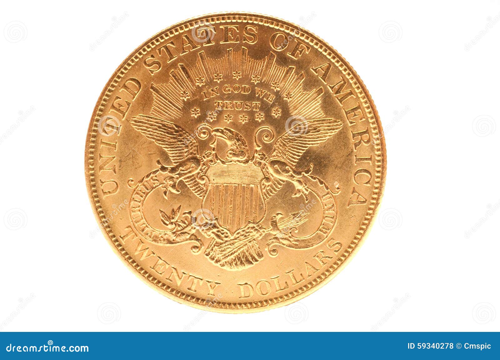 Moneda De Oro Doble Americana Del águila Foto de archivo - Imagen de revés,  libertad: 59340278