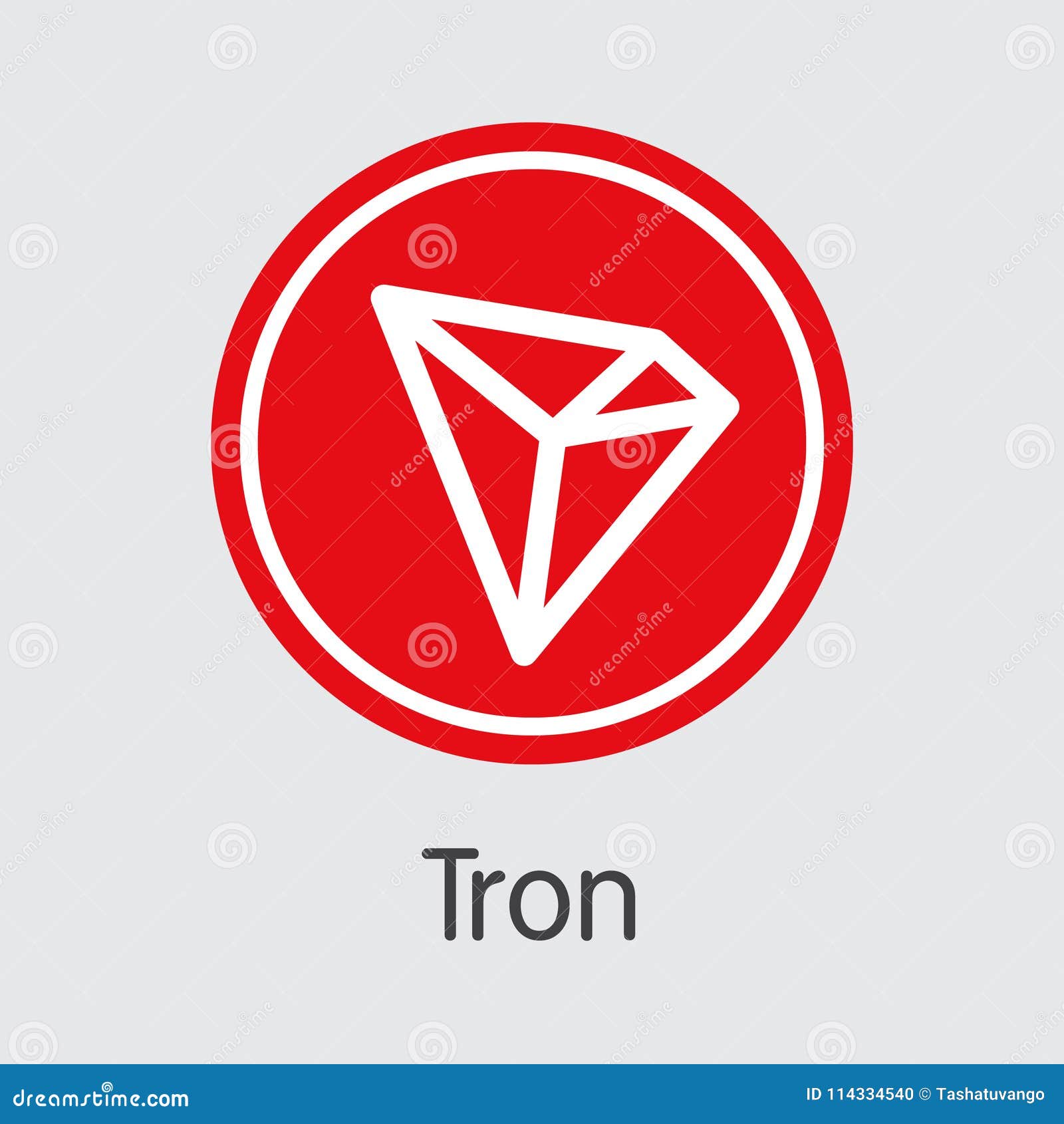 Moneda Virtual Tron. Símbolo Gráfico Vectorial De TRX Ilustración del  Vector - Ilustración de transferencia, banca: 114334540
