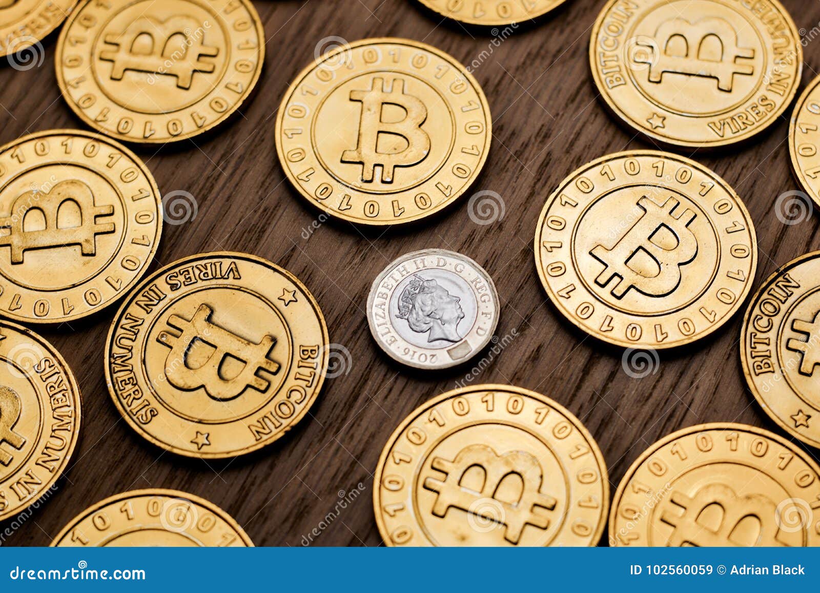 Monedas De Bitcoin Y Una Libra Esterlina Imagen de archivo editorial -  Imagen de esterlina, dinero: 102560059