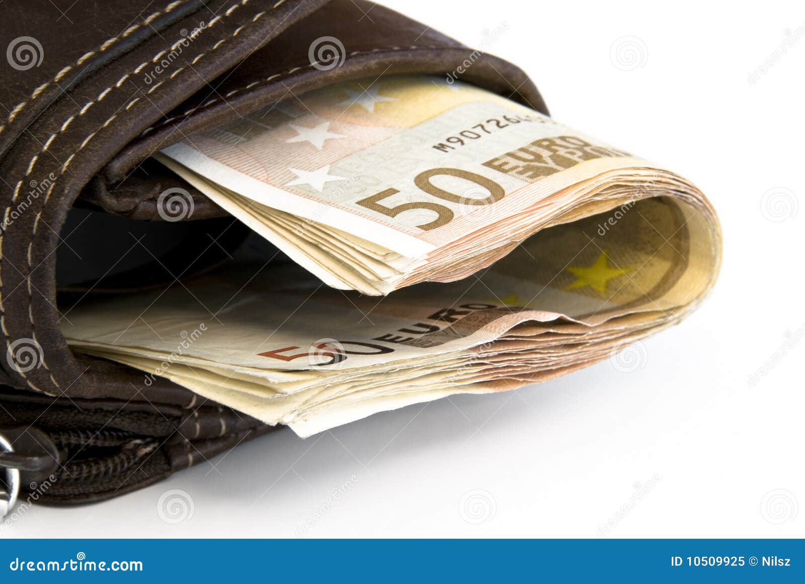 Monedero Con Euro Del Dinero Imagen de archivo Imagen de financiero, euros: 10509925