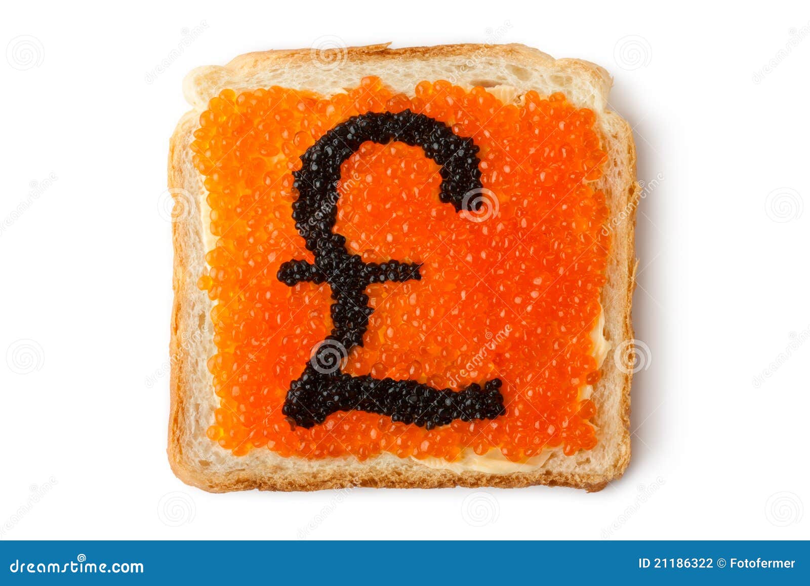 monetary pound sterling sandwich with caviar