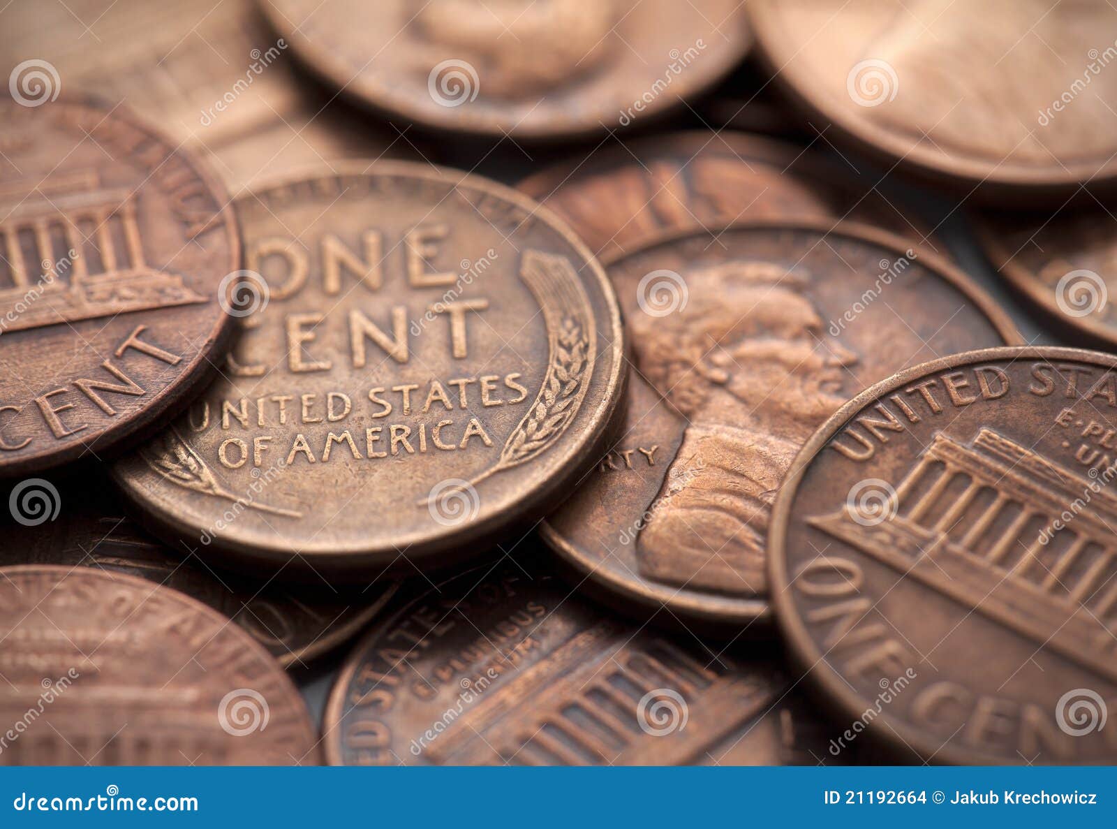 Monete americane fotografia stock. Immagine di bancario - 21192664