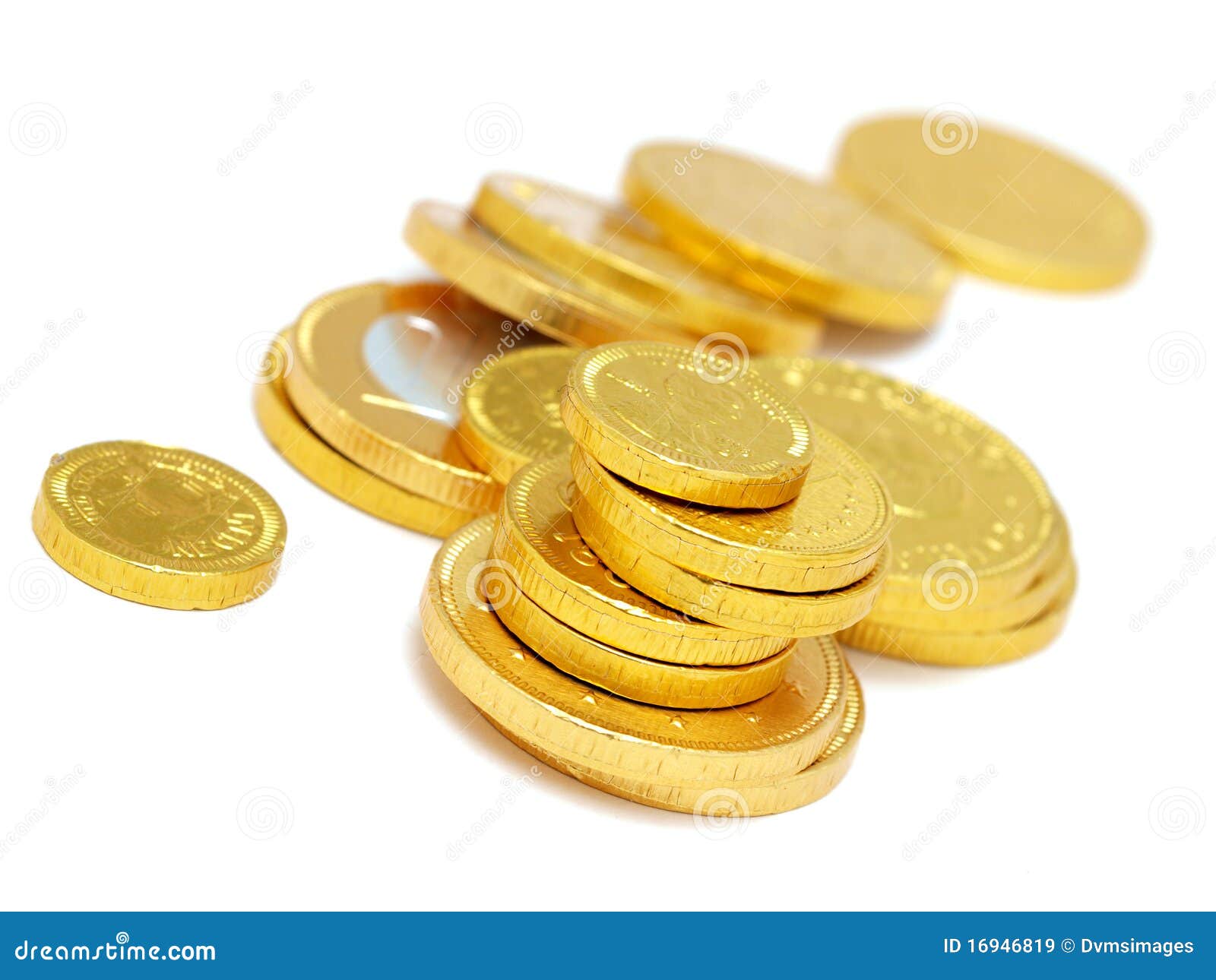 Monete del cioccolato immagine stock. Immagine di natale - 16946819
