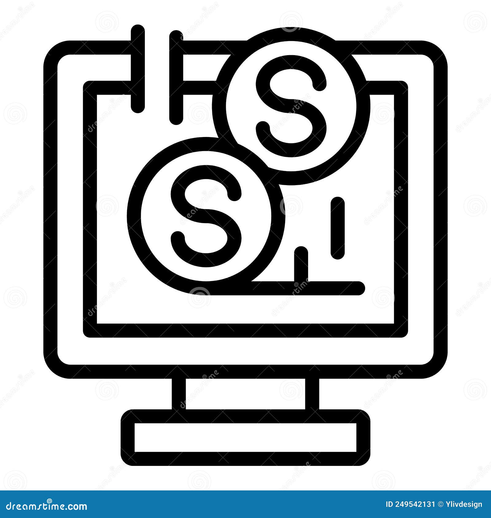 monetize icon outline . data profit