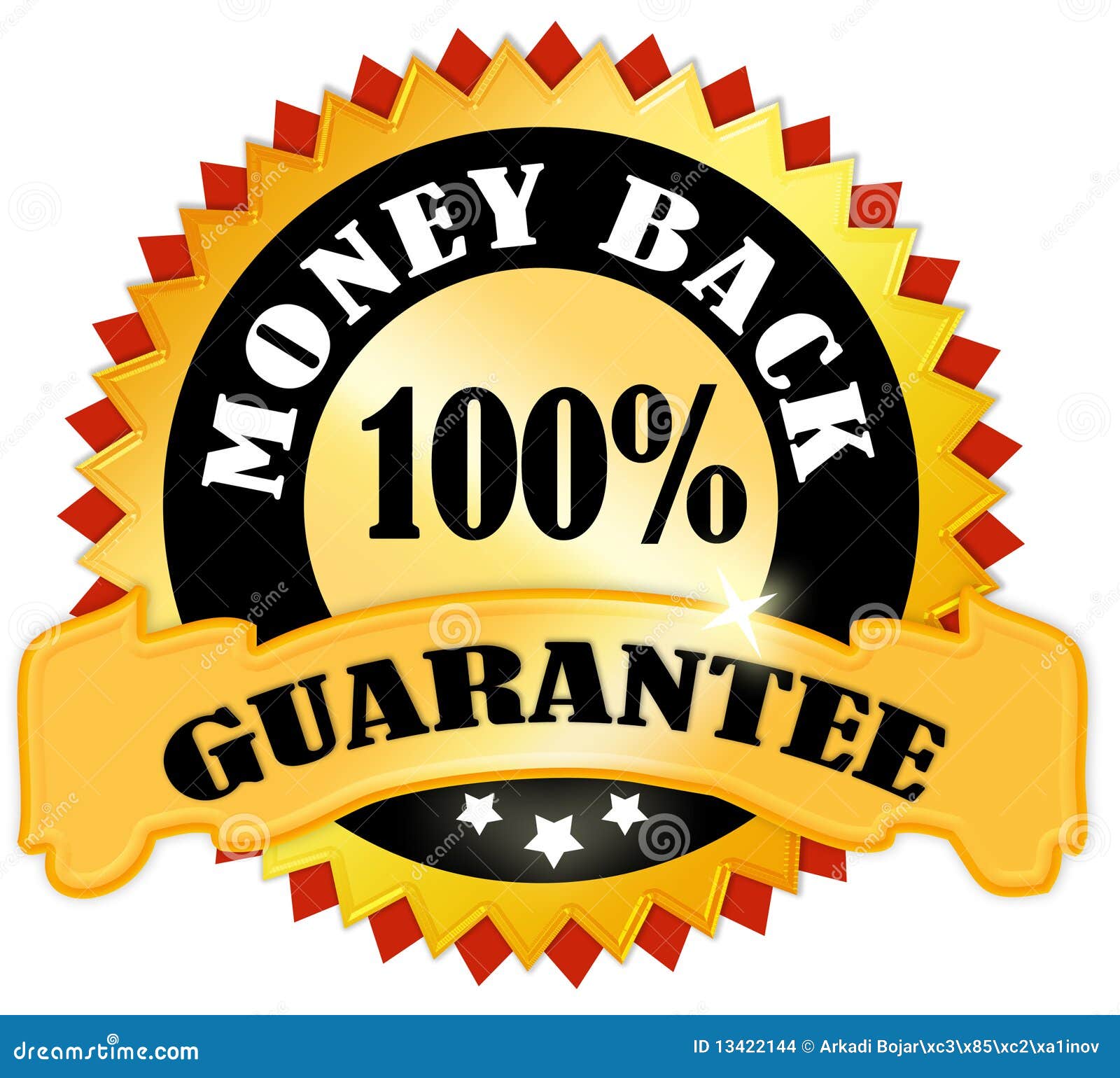 Money back guarantee stock illustration. Illustration of black 13422144