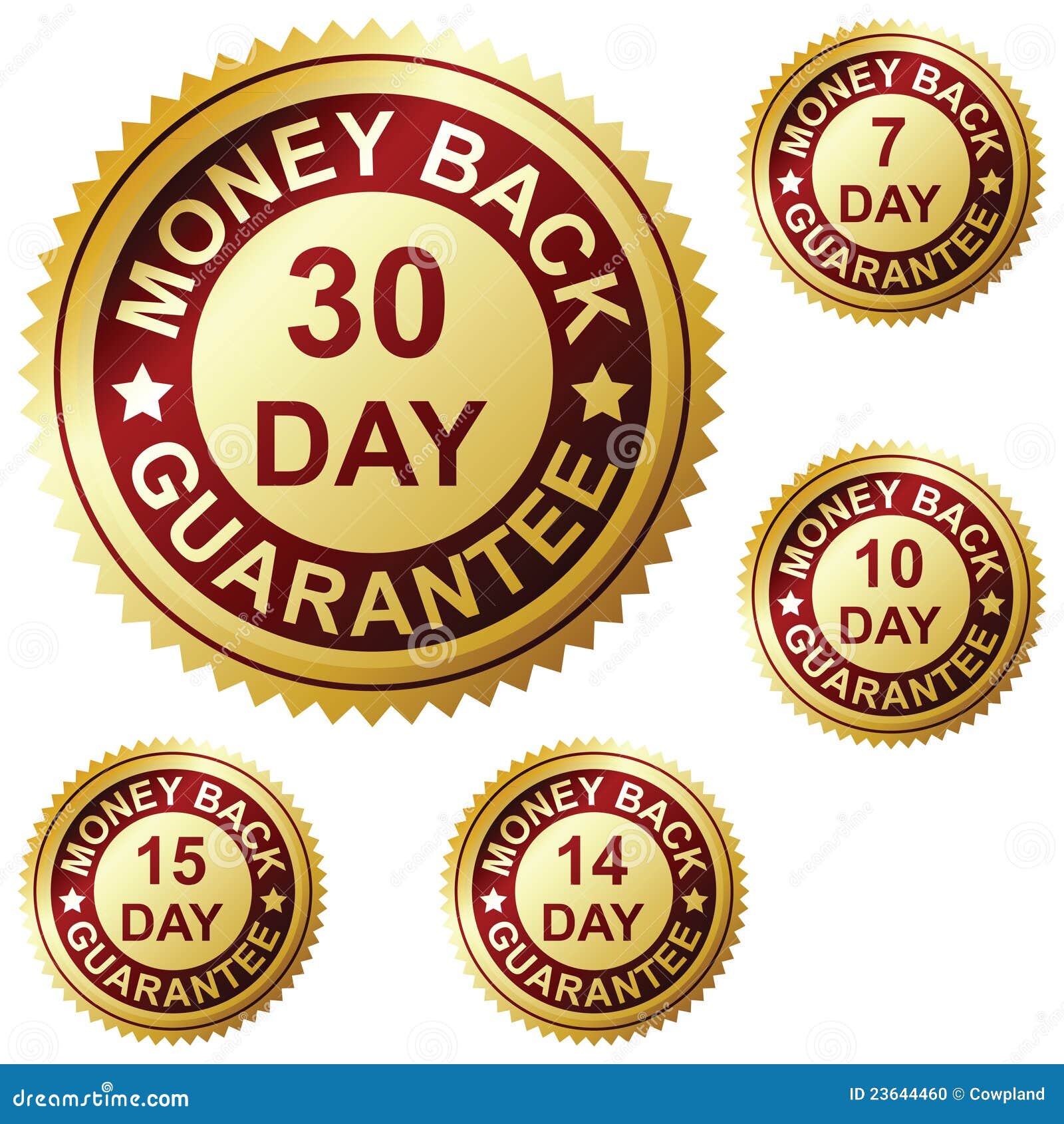 Money back guarantee stock vector. Illustration of promotion - 23644460