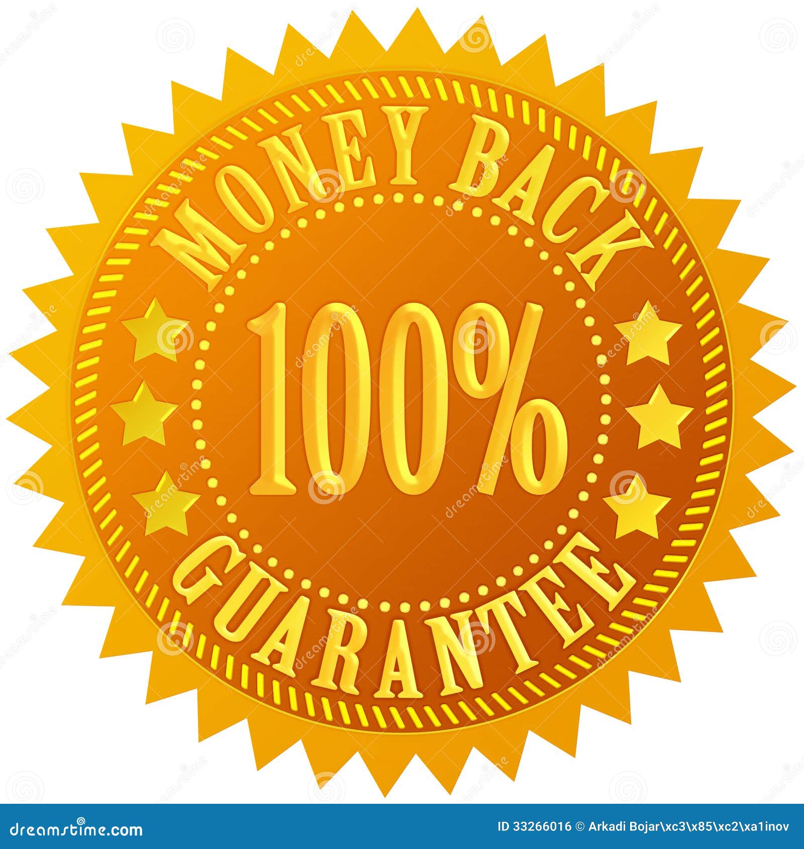Money back guarantee stock illustration. Illustration of advertising