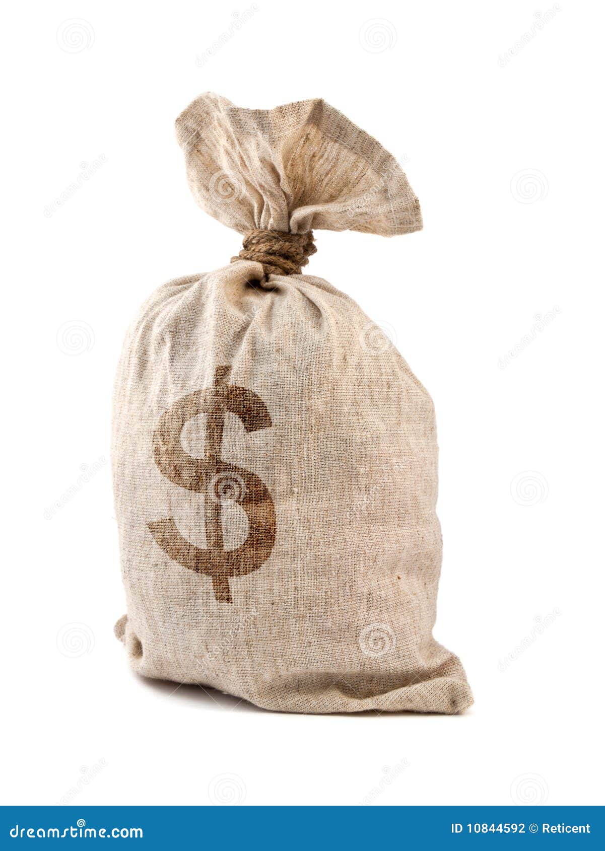 Money Bag stock photo. Image of canvas, white, sack, brown 10844592