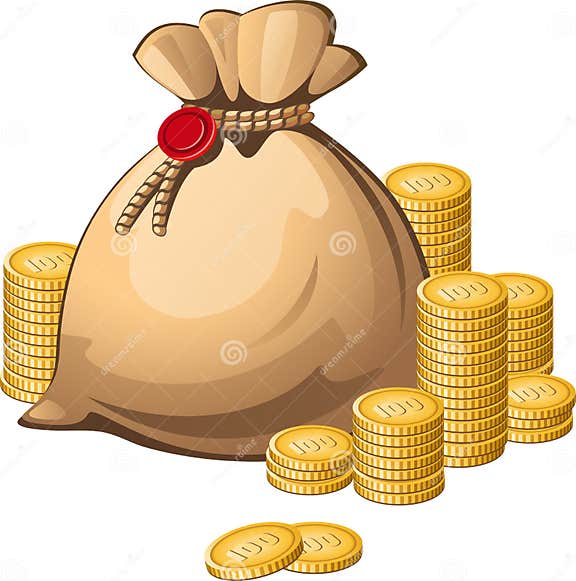 Money bag stock vector. Illustration of economic, currency - 21114952