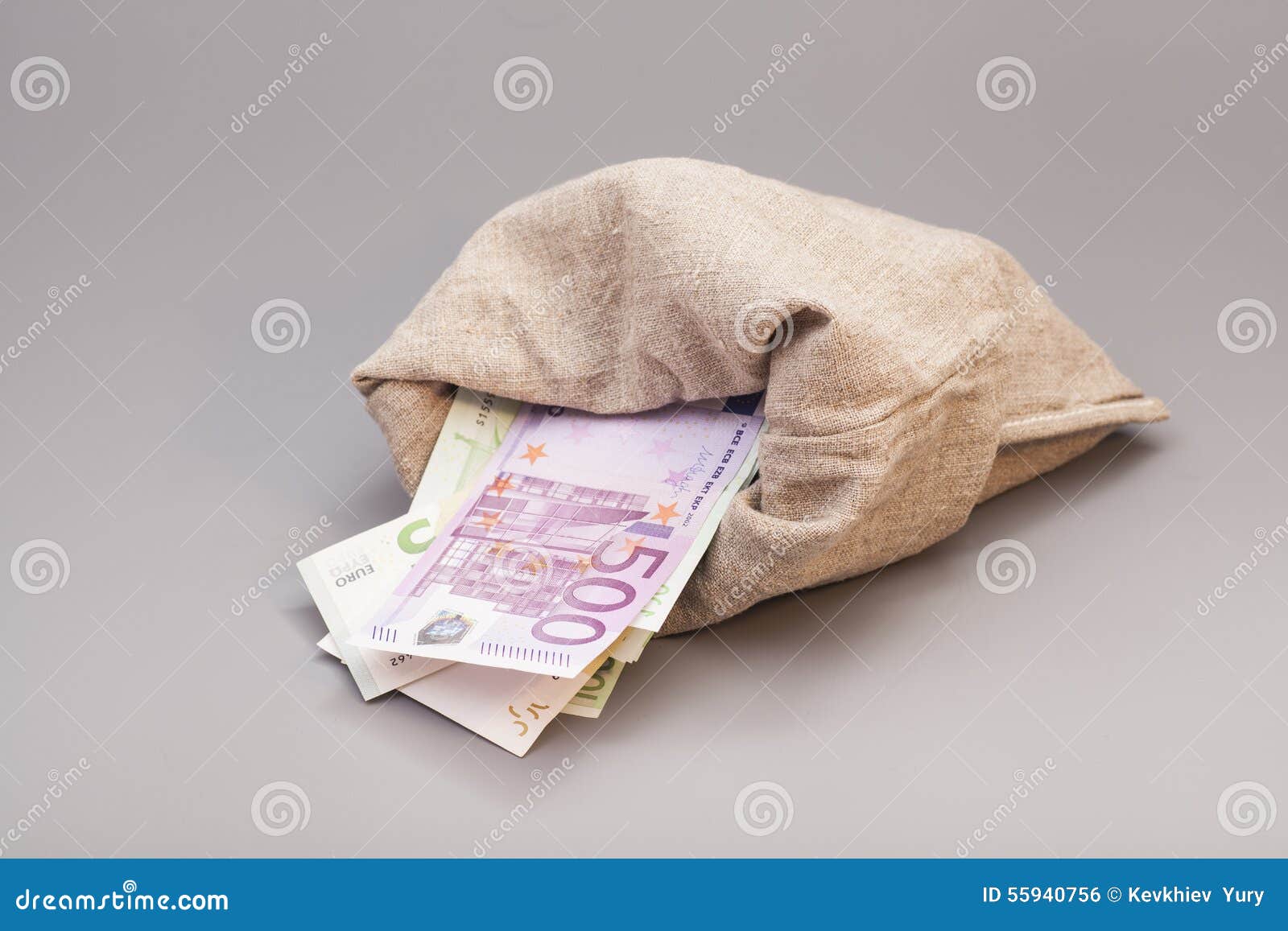 Money bag with euro stock photo. Image of exchange, background 55940756