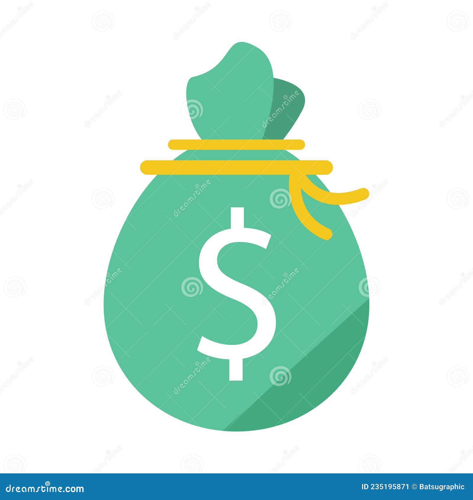Money Bag Flat Clipart Vector Illustration Stock Vector Illustration of blank, investment