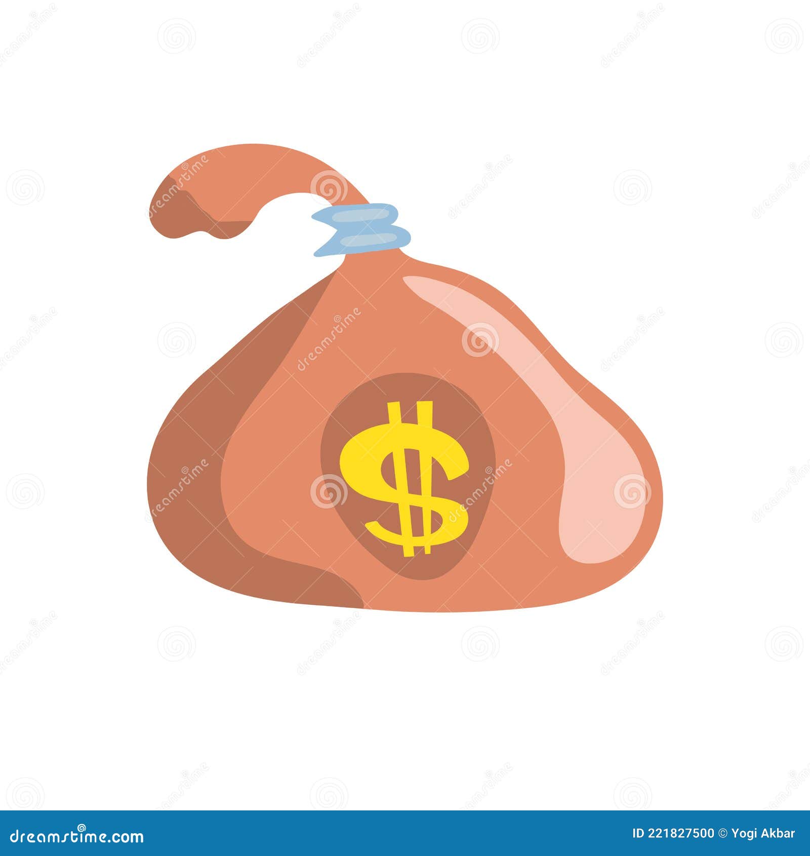 Money Bag Flat Design, Vector Illustration Stock Vector Illustration of element, profit 221827500