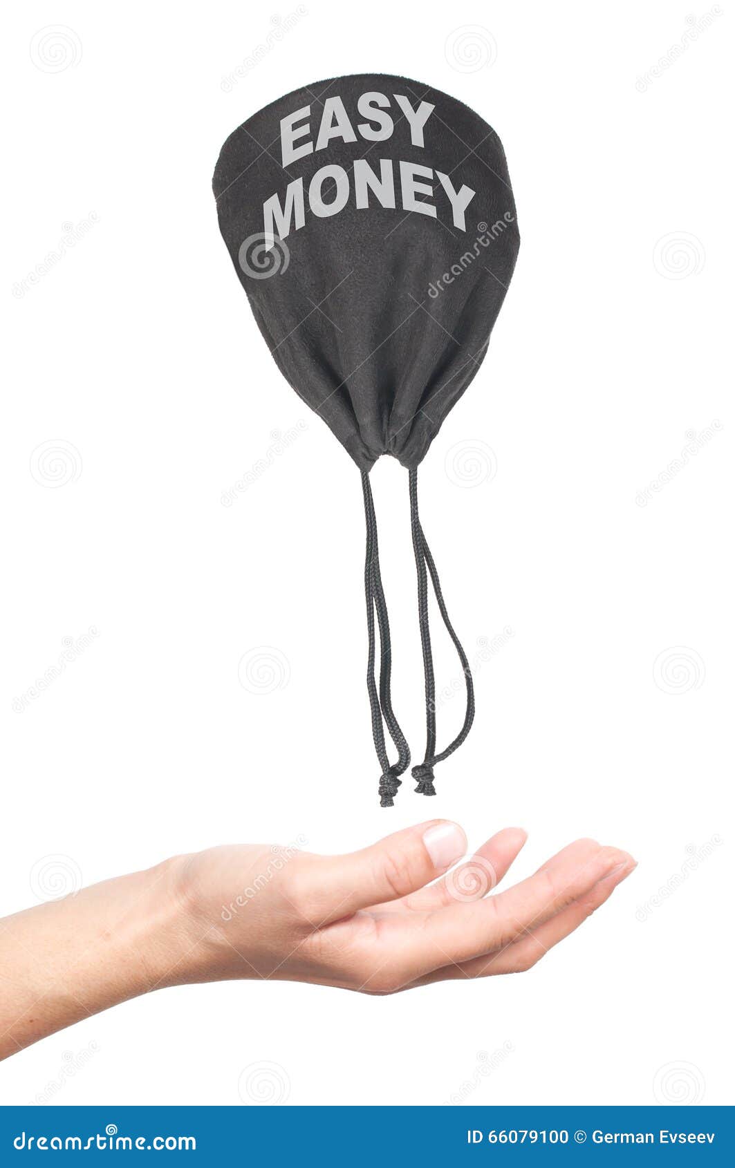 Money Bag Flies With His Hands Stock Photo Image Of Leadership - 