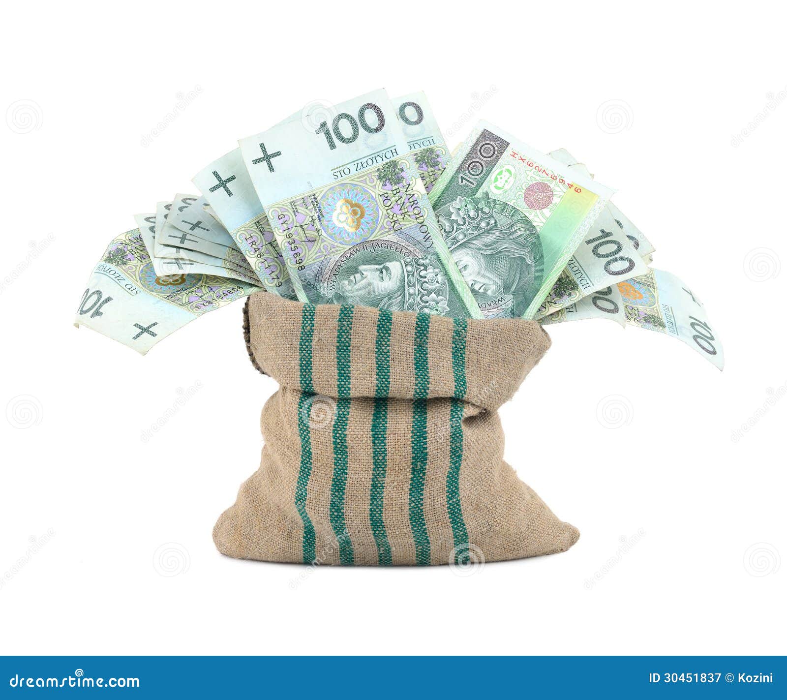 Money in the bag isolated stock image. Image of economy 30451837
