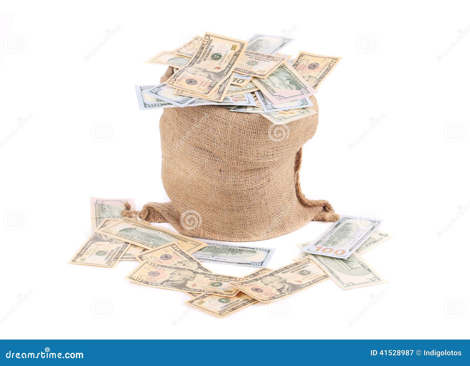Money in the bag. stock image. Image of sack, banking 41528987