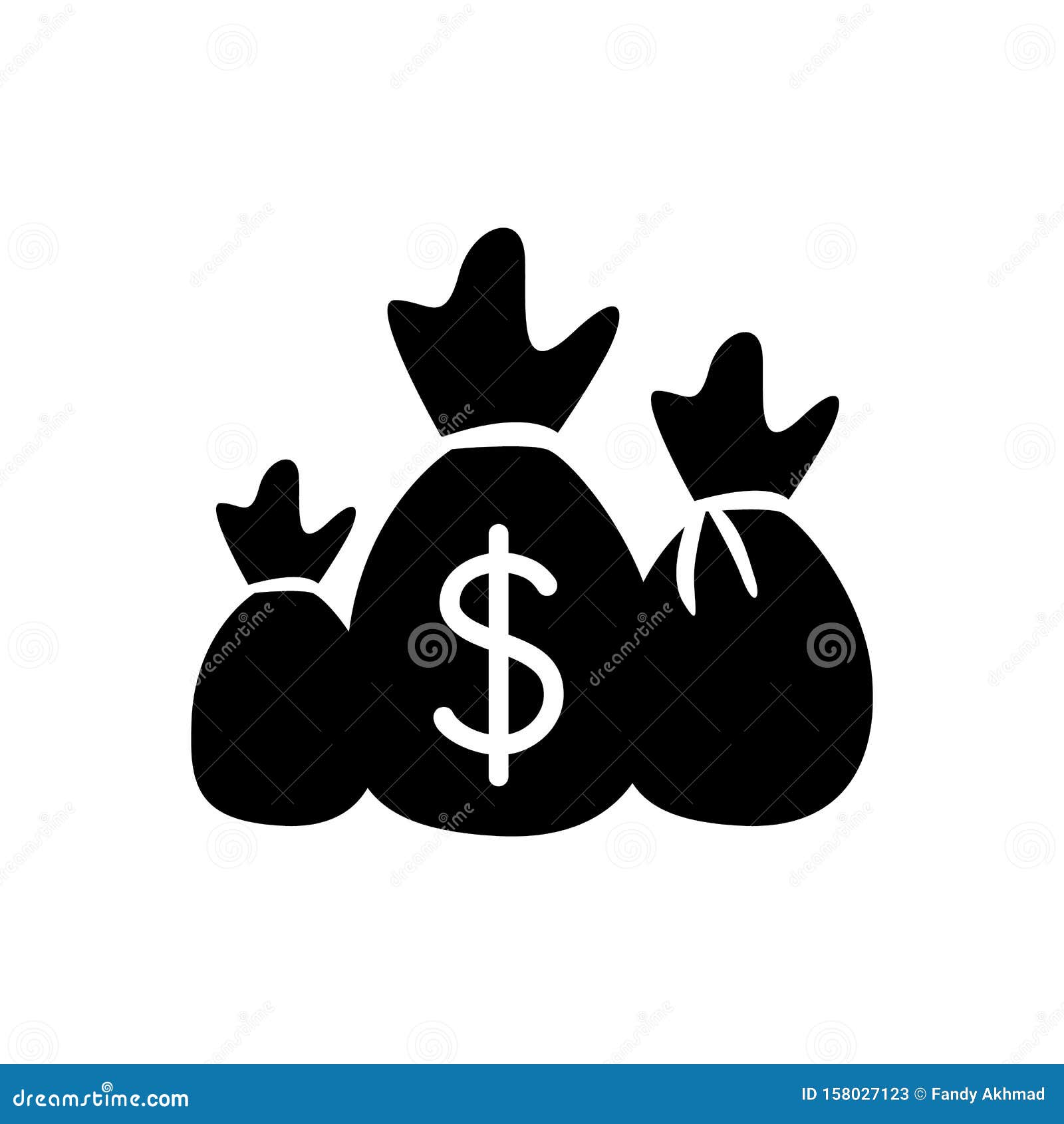 Dollar Money Icon Bag Vector Stock Vector (Royalty Free) 192639320