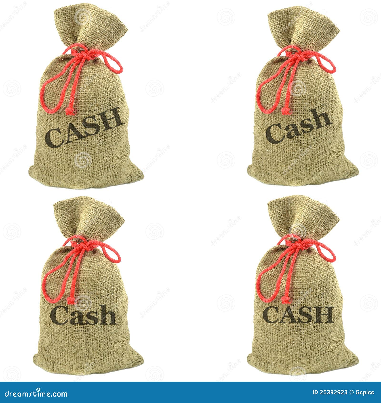 Money bags of cash stock image. Image of savings, business 25392923
