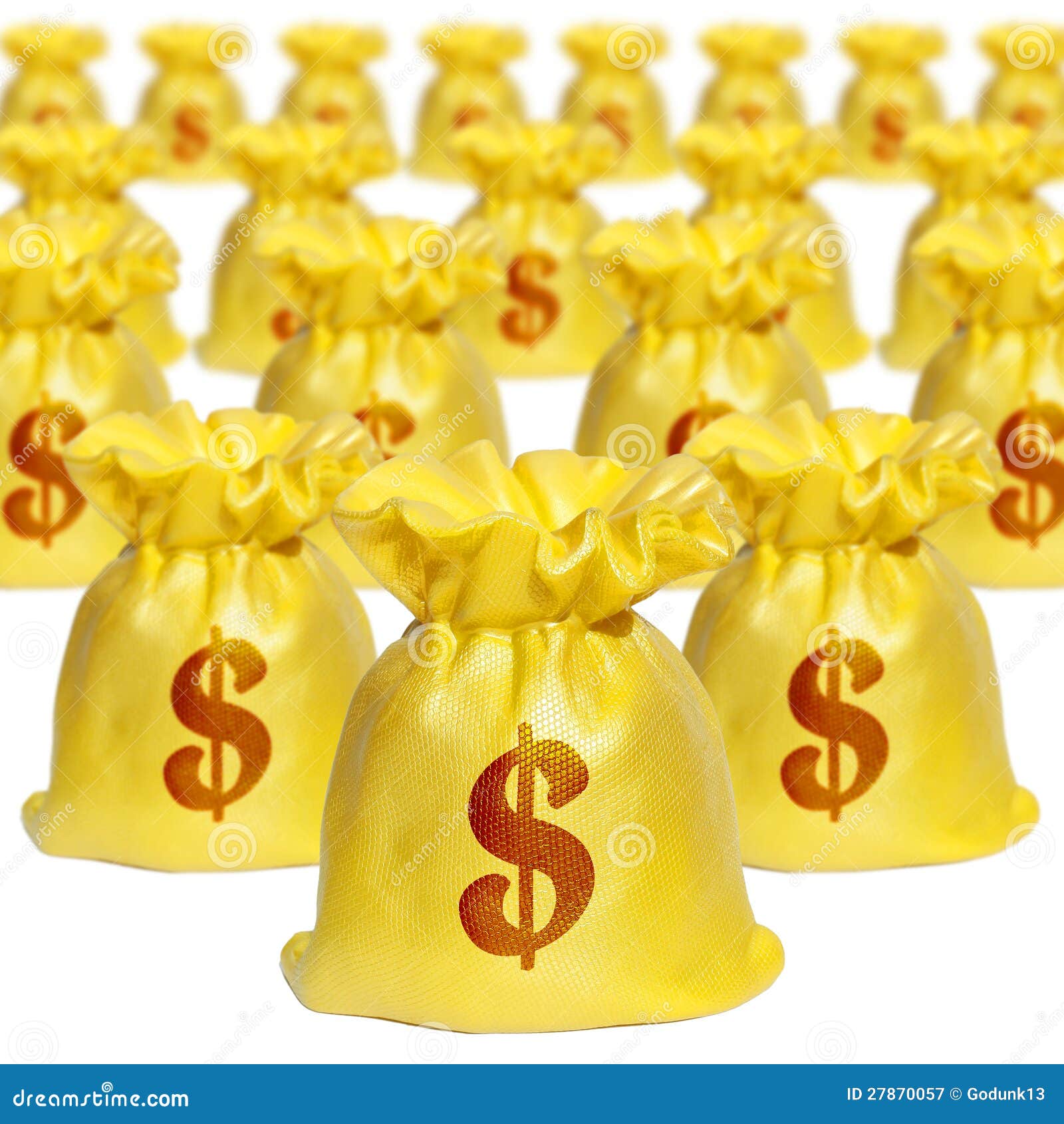 Money Bags with Dollar Sign Stock Image Image of full, cloth 27870057