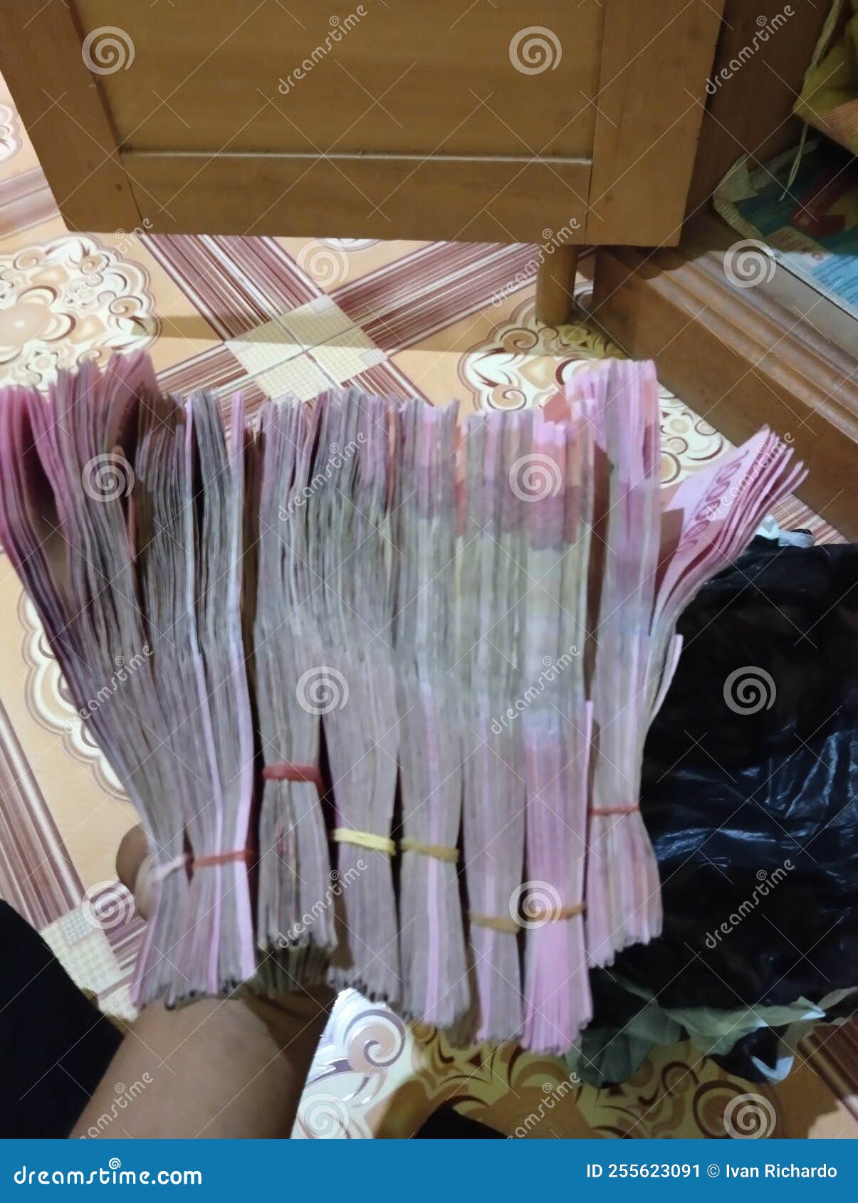 Money from the bank stock image. Image of bank, purple 255623091