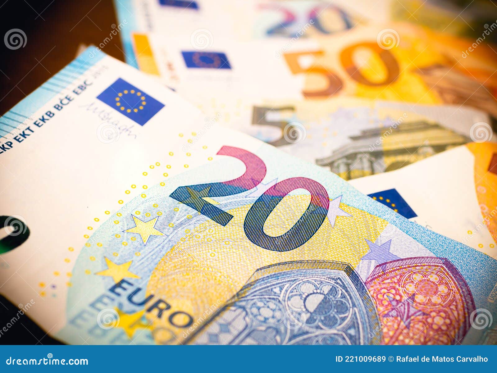 Money Bills. Euro - EUR. Euro Banknotes on a Table in Close-up Photography.  Stock Image - Image of banknote, business: 221009689