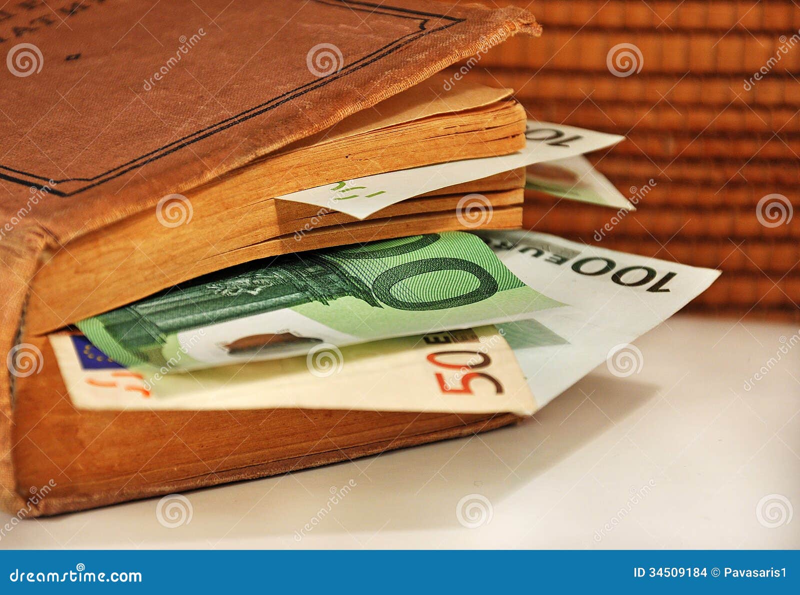 Money in the book stock photo Image of read bank 