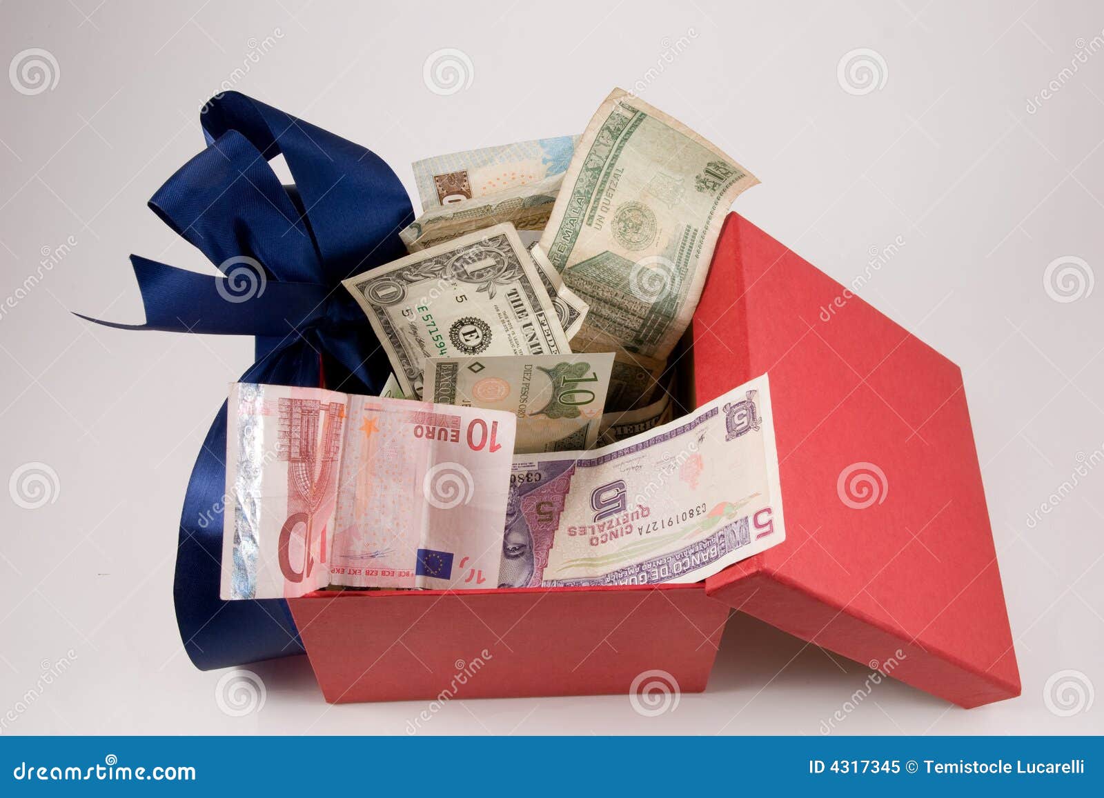 Money in the box stock image. Image of love, banknote 4317345