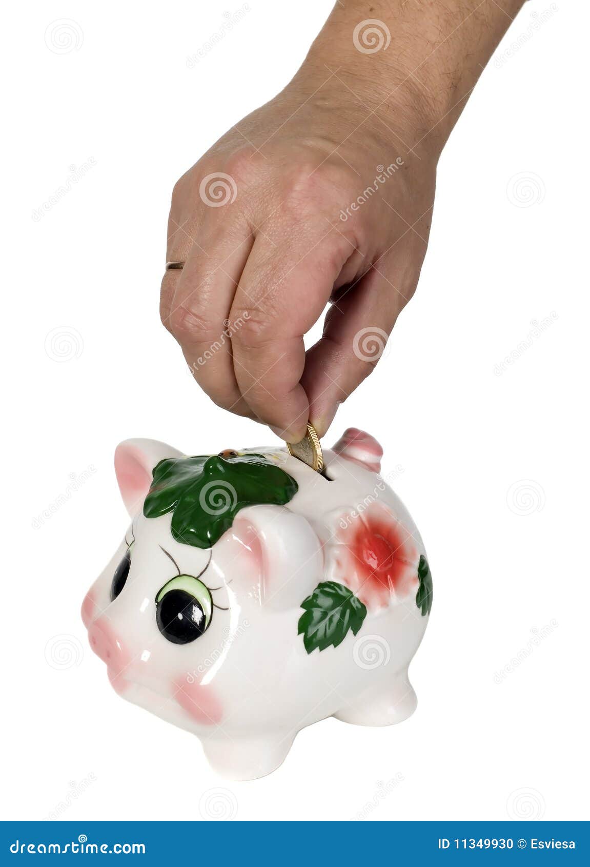 Money box and hand of man stock photo. Image of hand 11349930