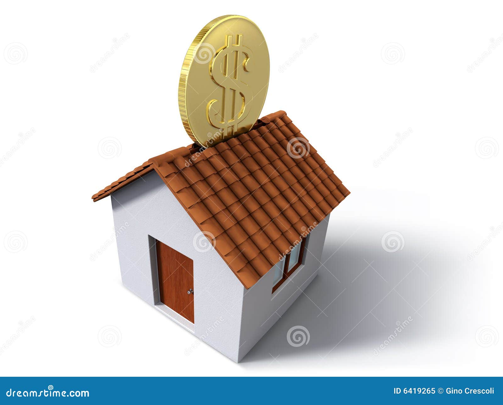 Money box house stock illustration. Illustration of loan 6419265