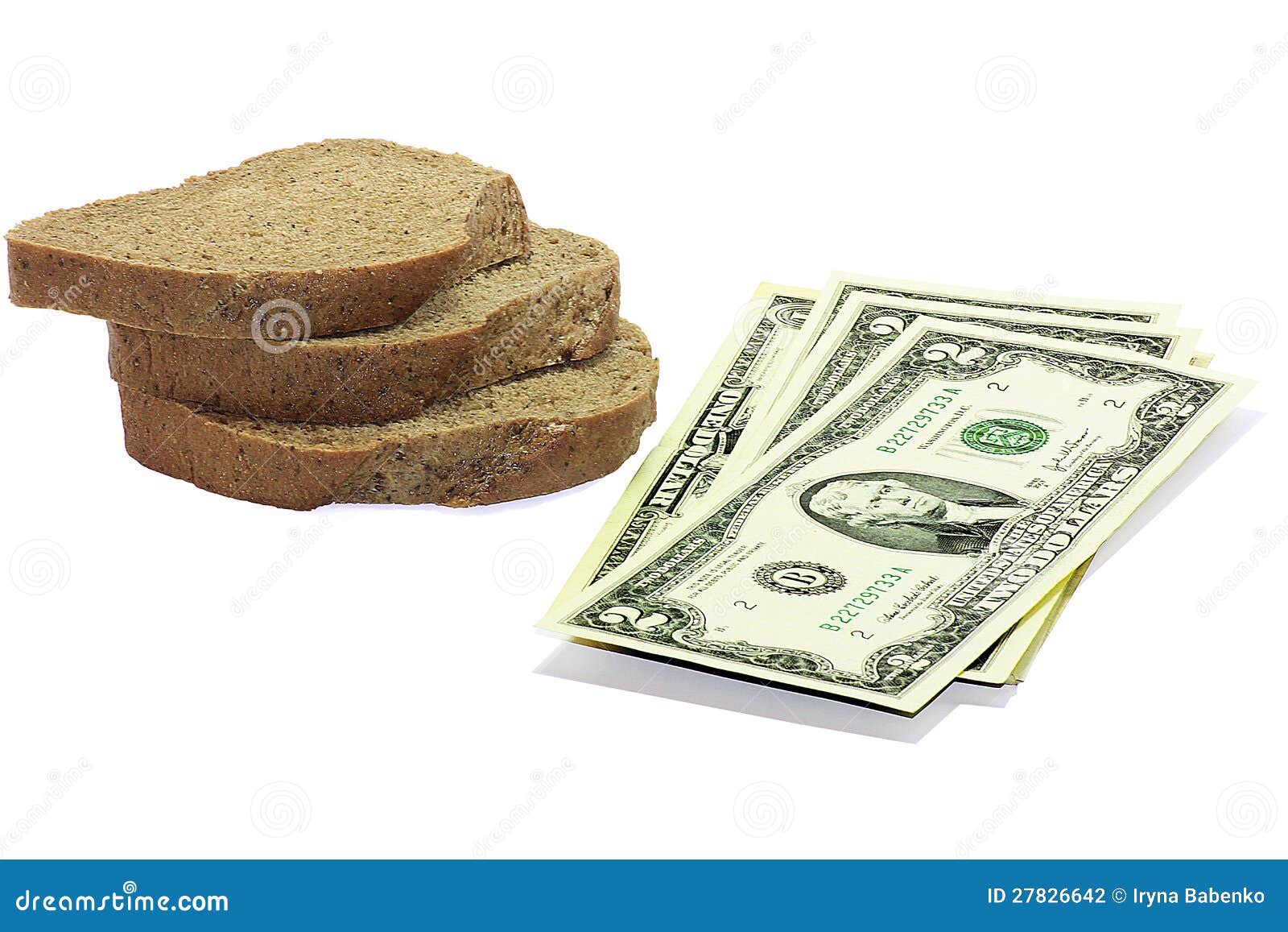 The Money For The Bread Stock Photography Image 27826642