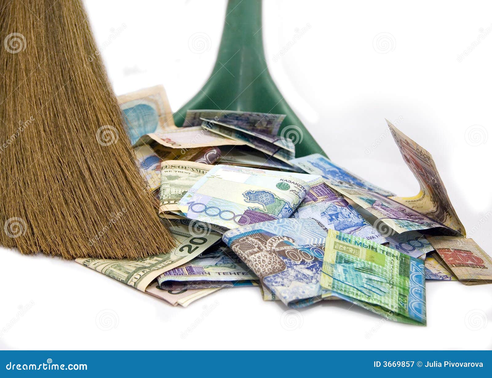 Money And Broom Stock Photo 29846358