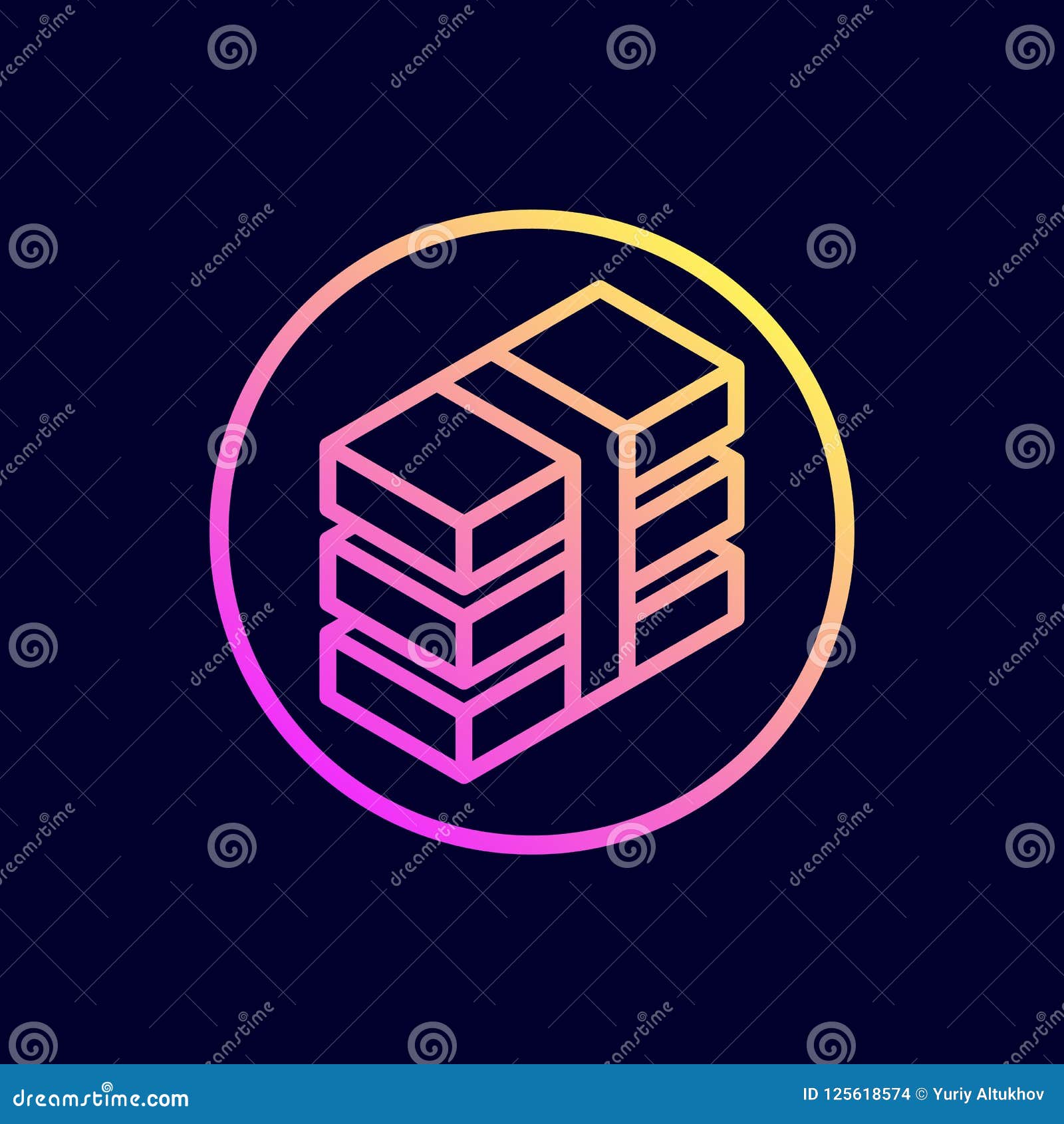 Download Money Bundles Icon. Vector Illustration In Flat Line Style Stock Vector - Illustration of ...