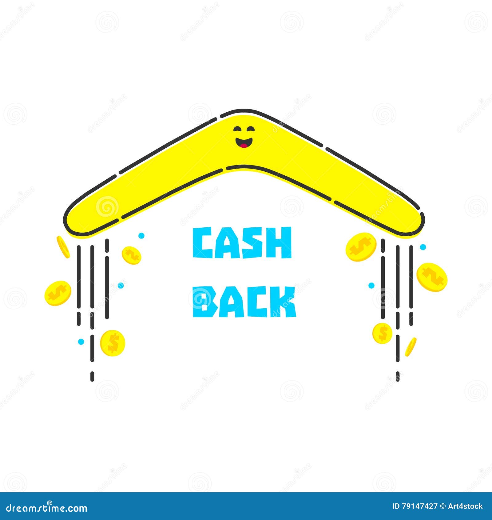 money-cash-back-stock-vector-illustration-of-rebate-79147427