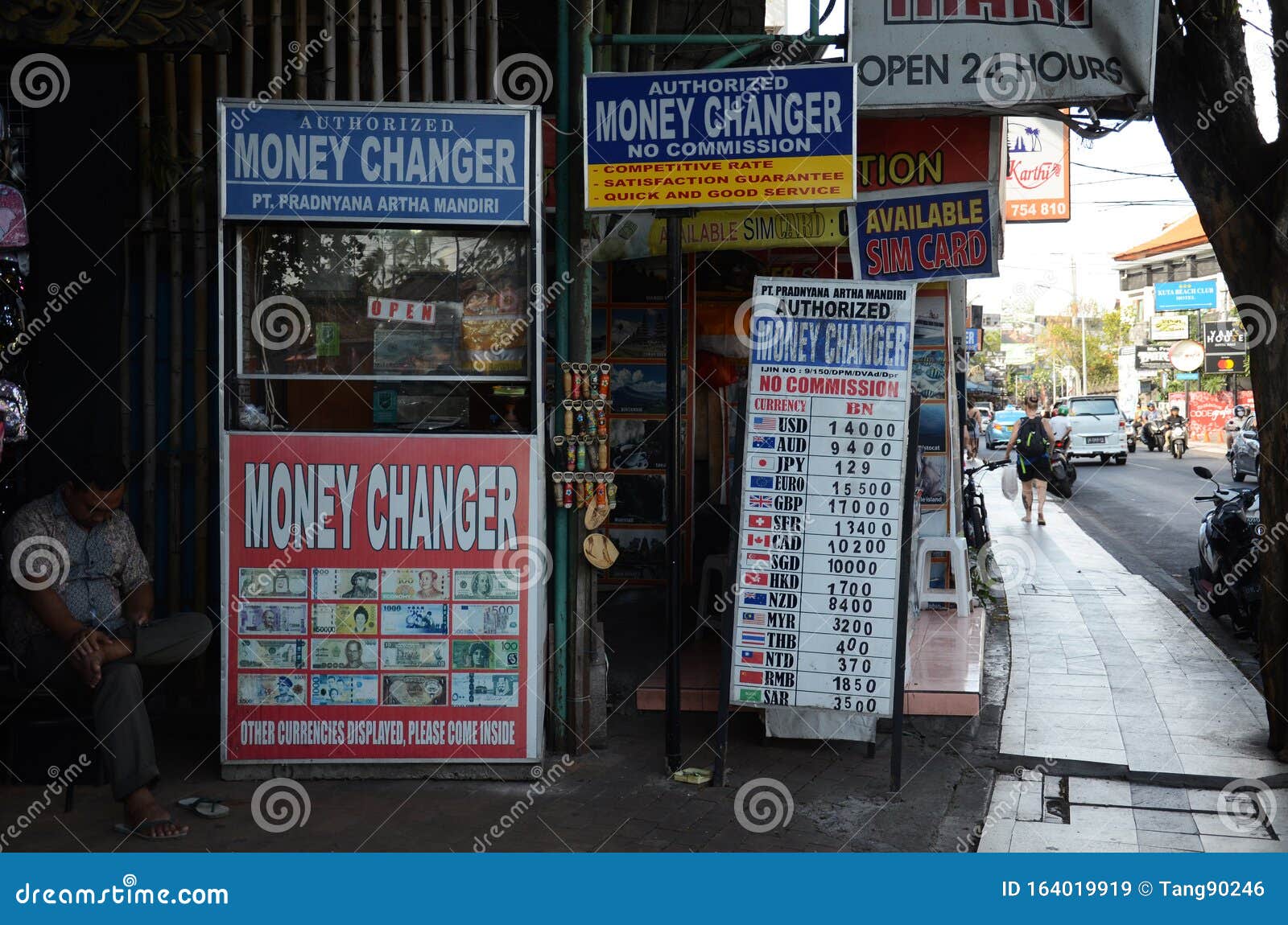 Money Changer Shop at Road Side in Bali, Indonesia Editorial Stock ...