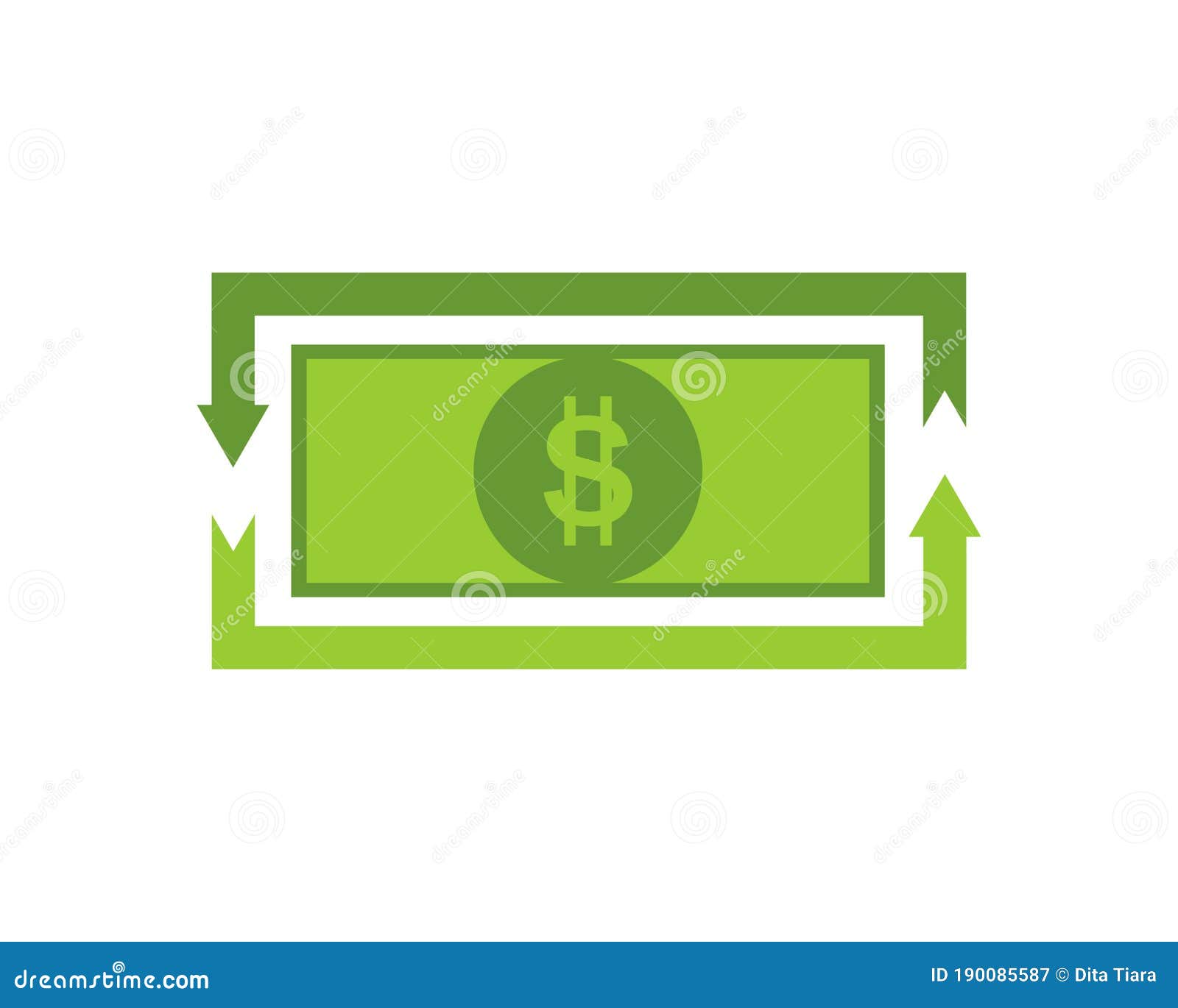 Money Changer with Upside Down Arrow Stock Vector Illustration of
