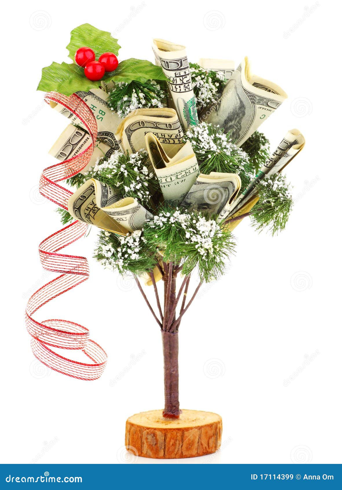 Money Christmas tree stock image. Image of background 17114399