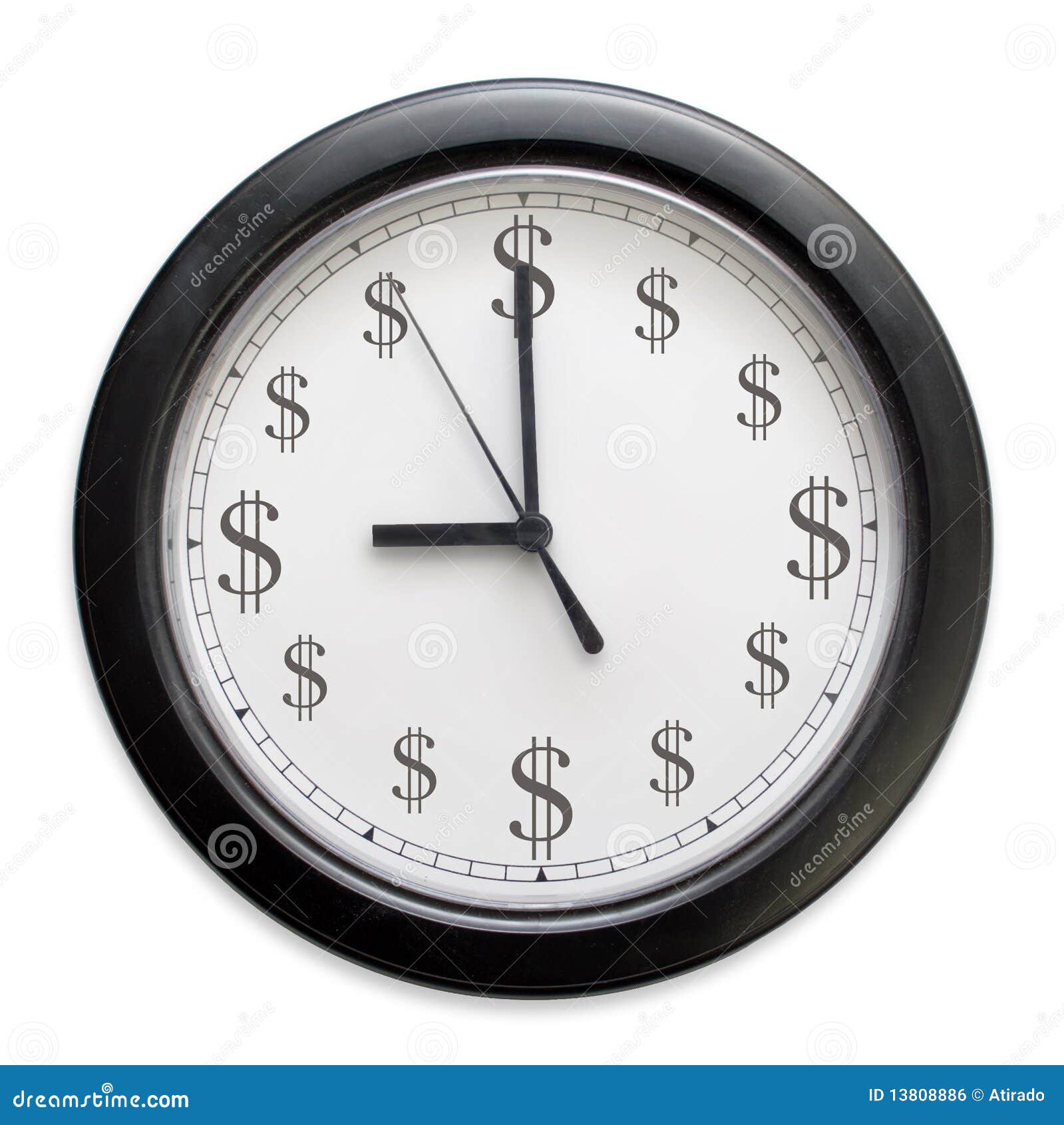 Money clock stock photo. Image of cost, value, materialism 13808886