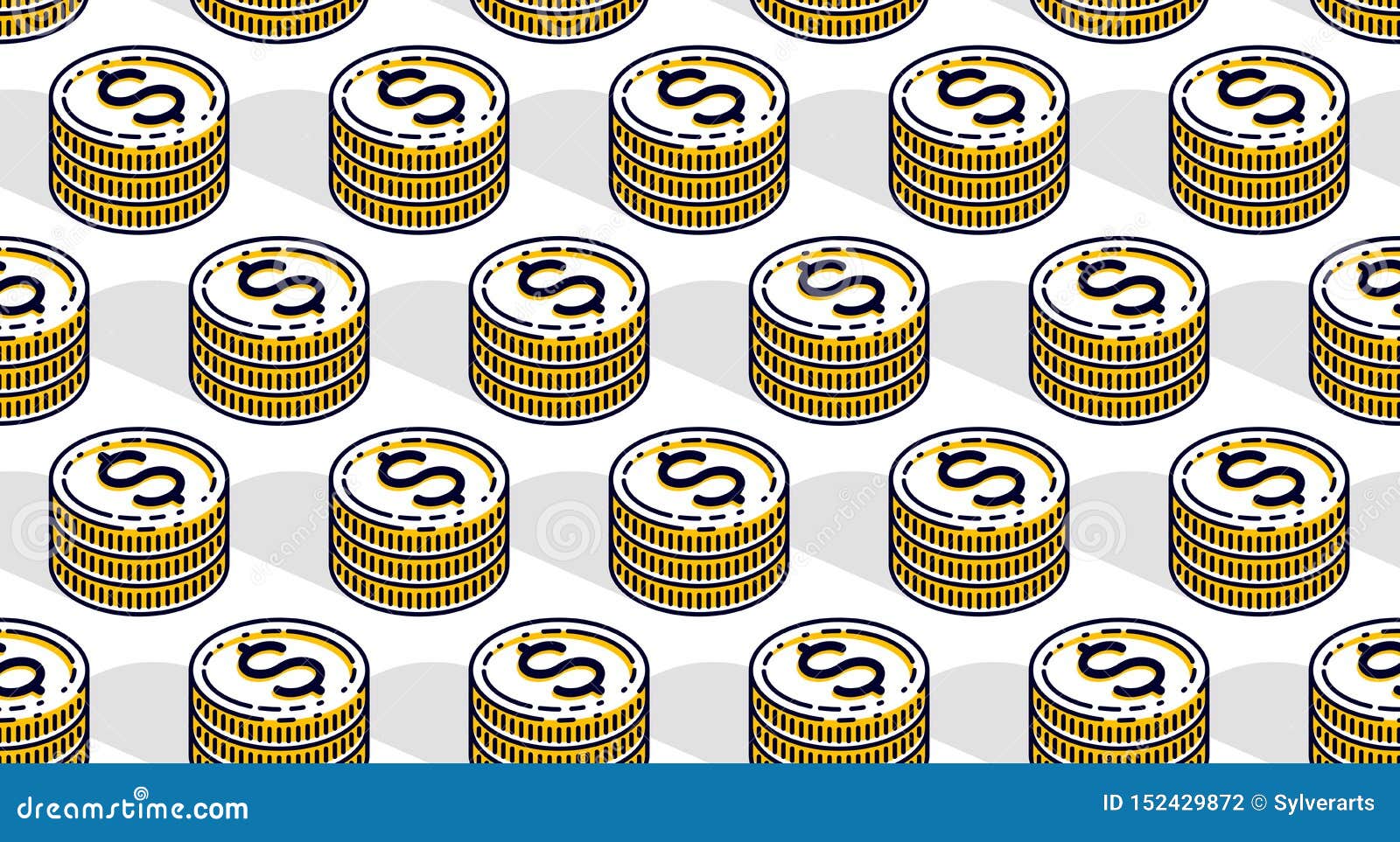 Money Coins Seamless Background, Backdrop for Financial Business ...