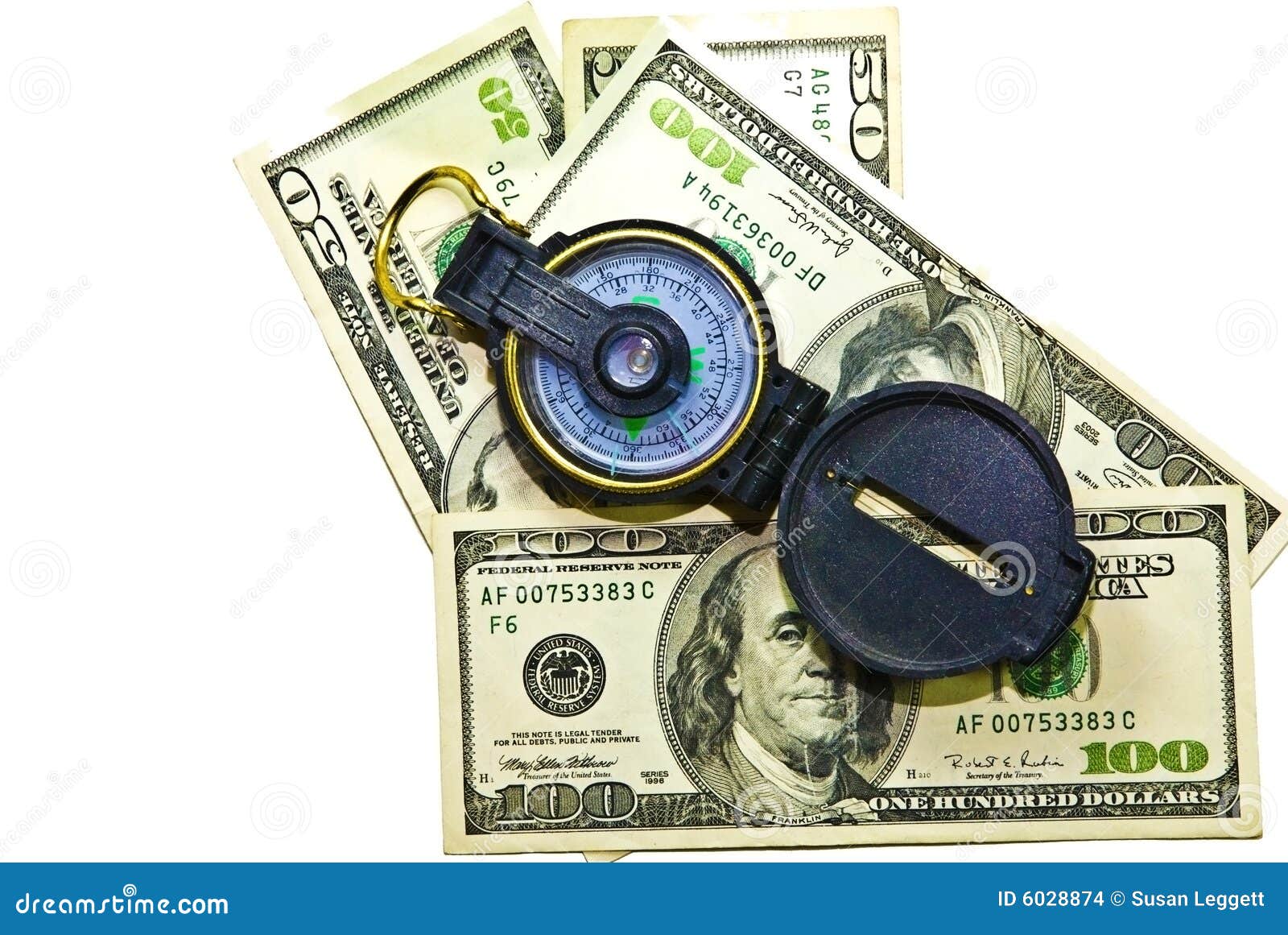 Money and Compass stock photo. Image of compass, industry 6028874