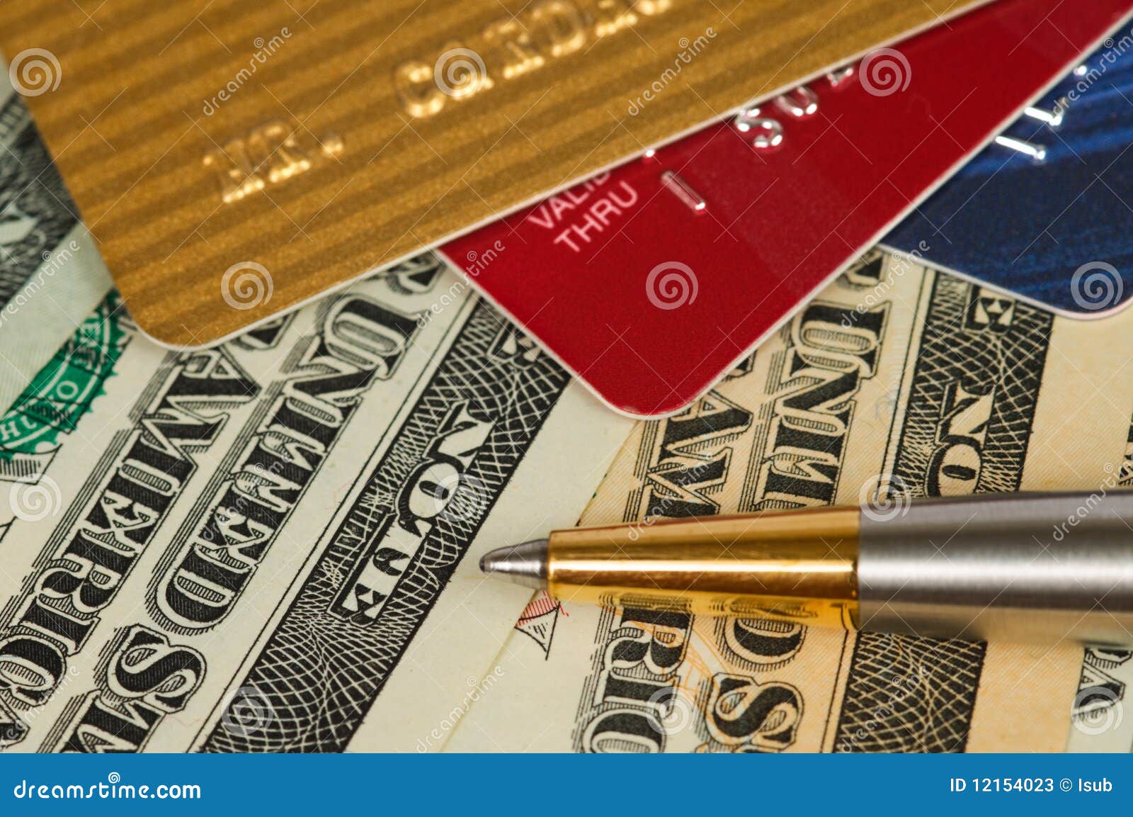 Money and credit cards. stock image. Image of profit 12154023
