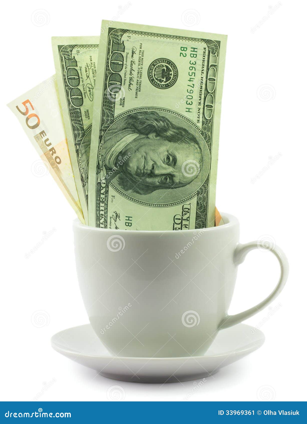 Money in a cup stock image. Image of sign, loan, objects 33969361