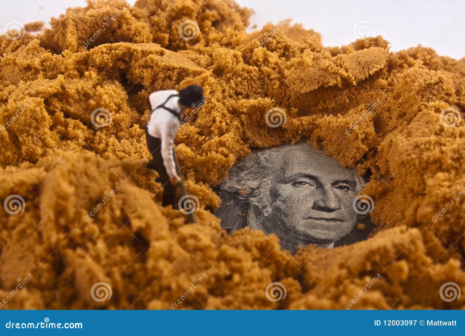 Money in the dirt stock image. Image of bury, dirt, excavate 12003097